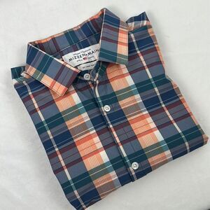 Mizzen + Main Leeward Collection Plaid Button Down Shirt (Men's XXL) Trim Fit